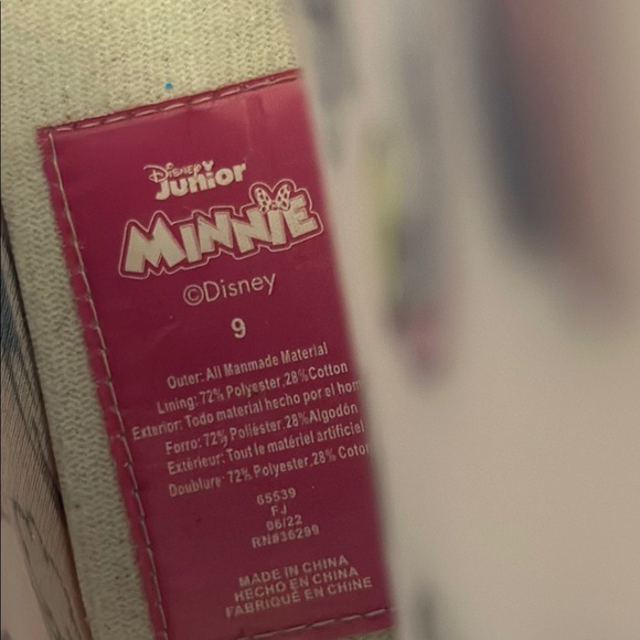 Disney Pink Minnie Mouse Kids Rain Boots size 9 - Picture 2 of 6